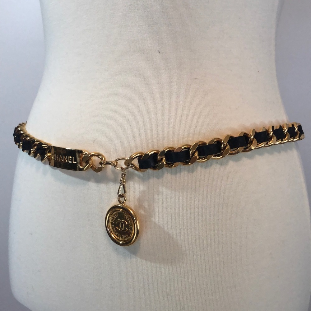 SOLD :)Chanel Chain Belt Necklace Bracelet Leather - Picture 3 of 8